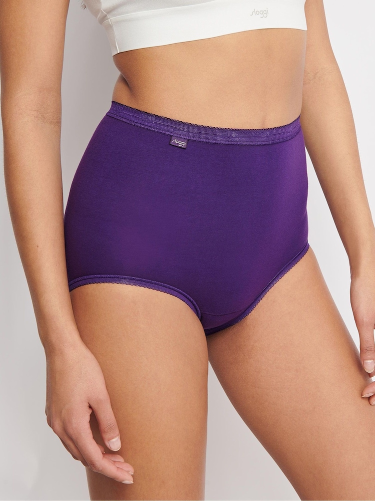 Sloggi Basic+ Maxi White Briefs 3 Pack - Image 6 of 8