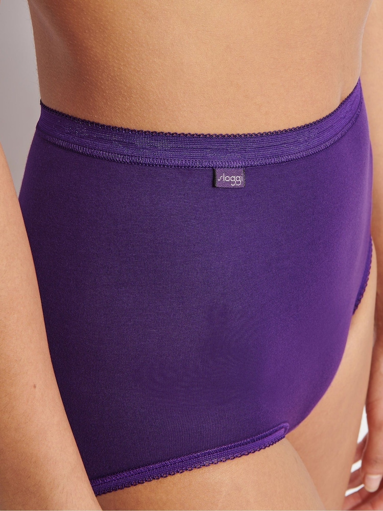 Sloggi Basic+ Maxi White Briefs 3 Pack - Image 8 of 8