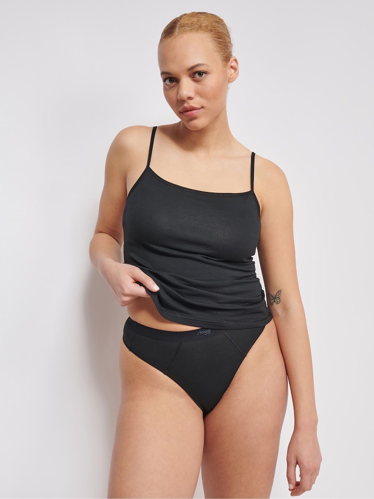 Czarny - Sloggi EVER Ease Tai Briefs 2 Pack - Image 4 of 7