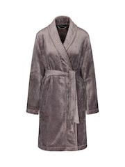 Triumph Grey 100% Cotton Fleece Robe - Image 5 of 5