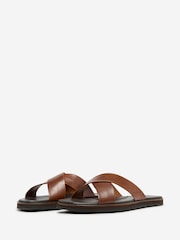Oliver Sweeney Antiqued Leather Brown Sandals - Image 3 of 5