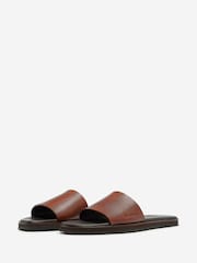 Oliver Sweeney Antiqued Leather Brown Sandals - Image 3 of 5