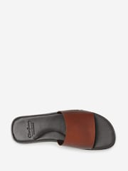 Oliver Sweeney Antiqued Leather Brown Sandals - Image 4 of 5