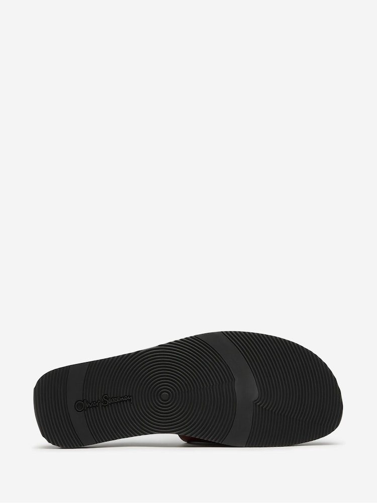 Oliver Sweeney Antiqued Leather Brown Sandals - Image 5 of 5