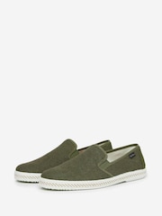 Oliver Sweeney Green Woven Linen Espadrilles - Image 1 of 5