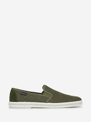 Oliver Sweeney Green Woven Linen Espadrilles - Image 2 of 5