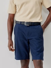 Oliver Sweeney Blue 100% Cotton Seersucker Shorts - Image 1 of 6