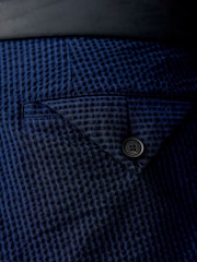 Oliver Sweeney Blue 100% Cotton Seersucker Shorts - Image 4 of 6