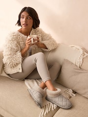 Neutral Quilted Boot Slippers - Image 2 of 8