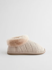 Neutral Quilted Boot Slippers - Image 5 of 8
