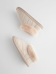 Neutral Quilted Boot Slippers - Image 6 of 8