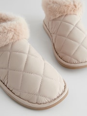 Neutral Quilted Boot Slippers - Image 7 of 8