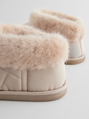 Neutral Quilted Boot Slippers - Image 8 of 8