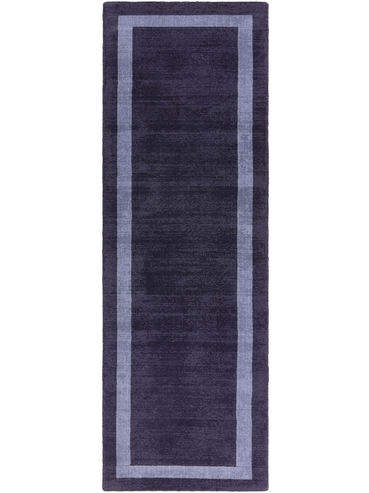 Asiatic Rugs Navy Albi Border Runner - Image 2 of 6