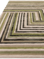 Asiatic Rugs Forest Green Matrix Network Rug - Image 3 of 6