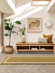 Asiatic Rugs Ochre Albi Border Runner - Image 1 of 6