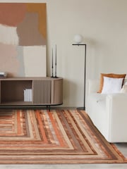 Asiatic Rugs Terracotta Orange Matrix Network Rug - Image 1 of 6