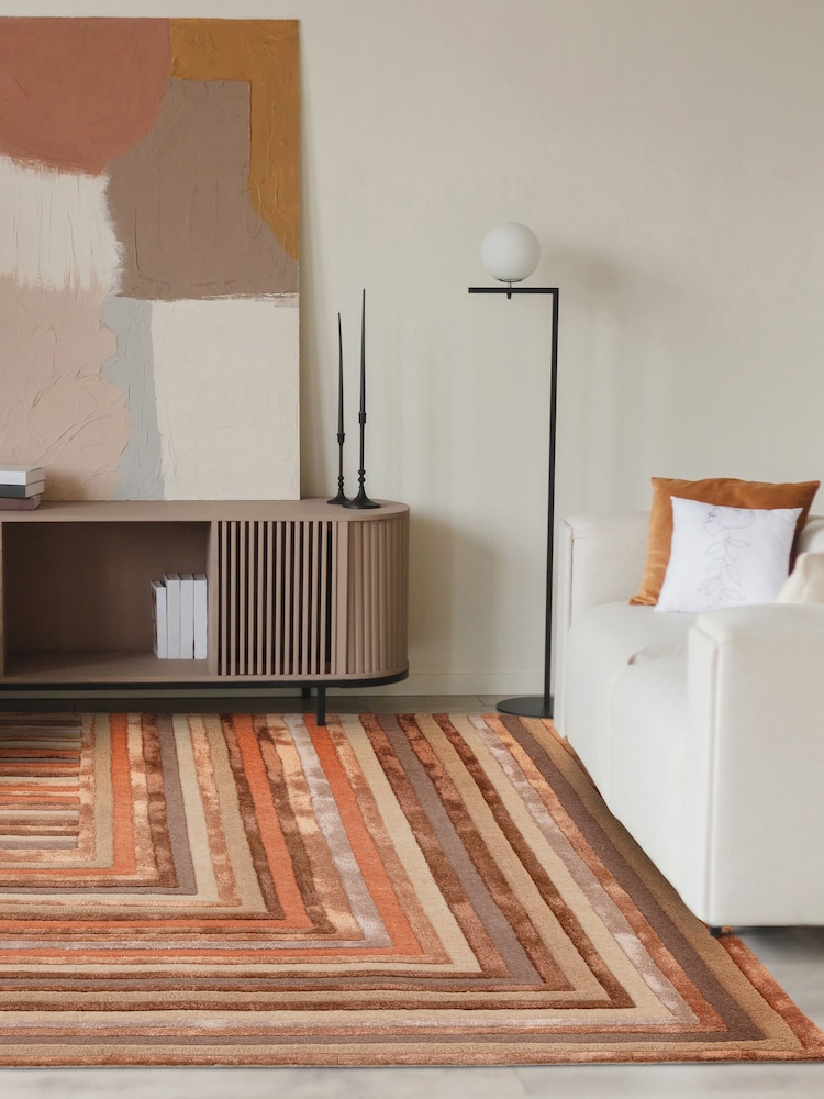 Asiatic Rugs Terracotta Orange Matrix Network Rug - Image 1 of 6 Asiatic Rugs Terracotta Orange Matrix Network Rug - Image 1 of 6