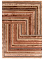 Asiatic Rugs Terracotta Orange Matrix Network Rug - Image 2 of 6