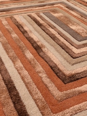 Asiatic Rugs Terracotta Orange Matrix Network Rug - Image 7 of 7