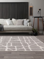 Asiatic Rugs Grey Freja Washable Rug - Image 1 of 6