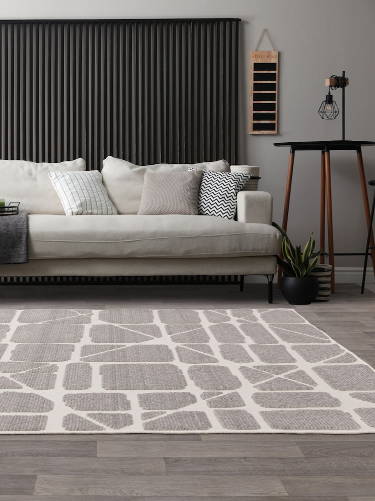 Asiatic Rugs Grey Freja Washable Rug - Image 1 of 6