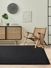 Asiatic Rugs Black Sisal Rug - Image 1 of 6