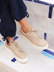 Linzi Natural Twyla Platform Trainers - Image 1 of 5