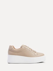Linzi Natural Twyla Platform Trainers - Image 2 of 5