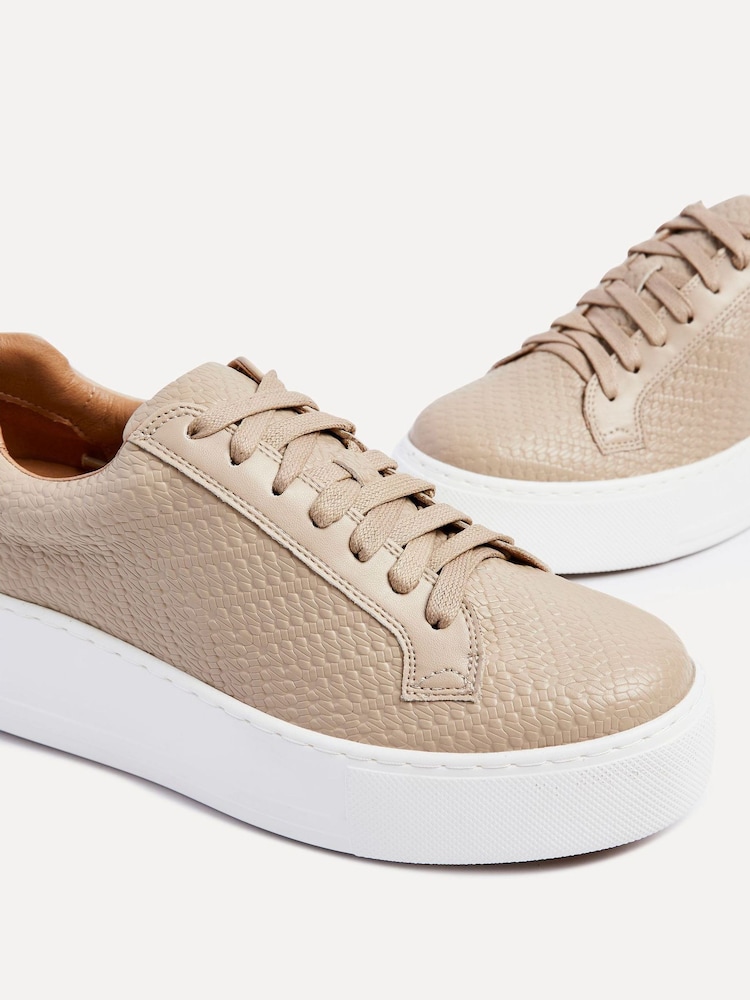 Linzi Natural Twyla Platform Trainers - Image 5 of 5