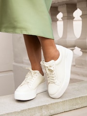 Linzi Cream Twyla Platform Trainers - Image 1 of 5