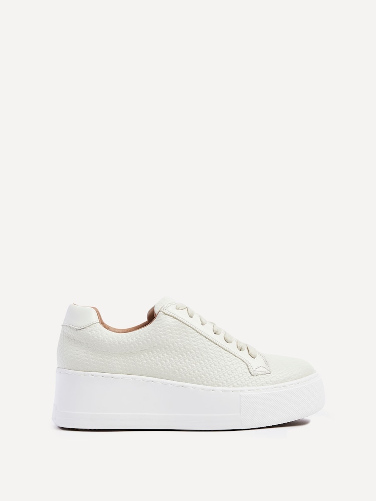 Linzi Cream Twyla Platform Trainers - Image 2 of 5
