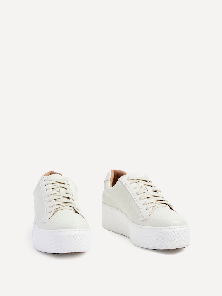 Linzi Cream Twyla Platform Trainers - Image 3 of 5