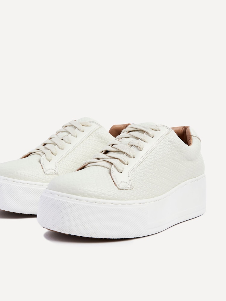 Linzi Cream Twyla Platform Trainers - Image 5 of 5