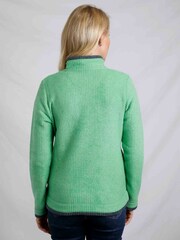 Weird Fish Green Beyonce 1/4 Zip Grid Fleece - Image 3 of 8