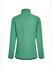 Weird Fish Green Beyonce 1/4 Zip Grid Fleece - Image 8 of 8