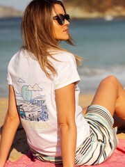 Weird Fish White Happy Campers Organic Graphic Slub T-Shirt - Image 5 of 7