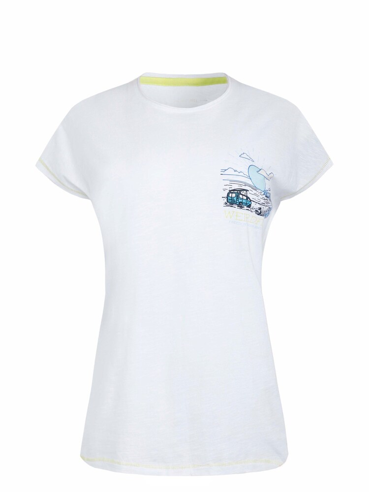 Weird Fish White Happy Campers Organic Graphic Slub T-Shirt - Image 6 of 7