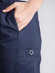 Weird Fish Blue Salena 3/4 Length 100% Cotton Trousers - Image 4 of 7