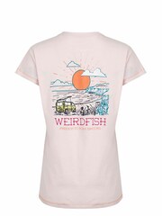 Weird Fish Pink Happy Campers Organic Graphic Slub T-Shirt - Image 7 of 7