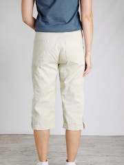 Weird Fish Cream Salena 3/4 Length 100% Cotton Trousers - Image 2 of 7