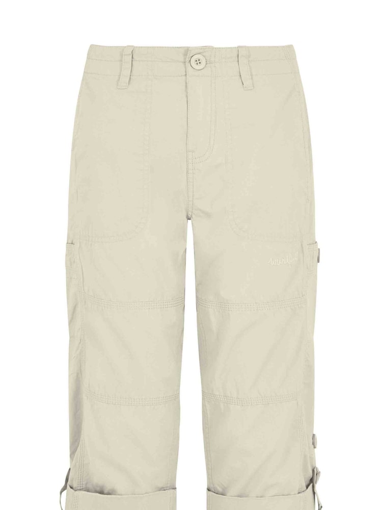 Weird Fish Cream Salena 3/4 Length 100% Cotton Trousers - Image 6 of 7
