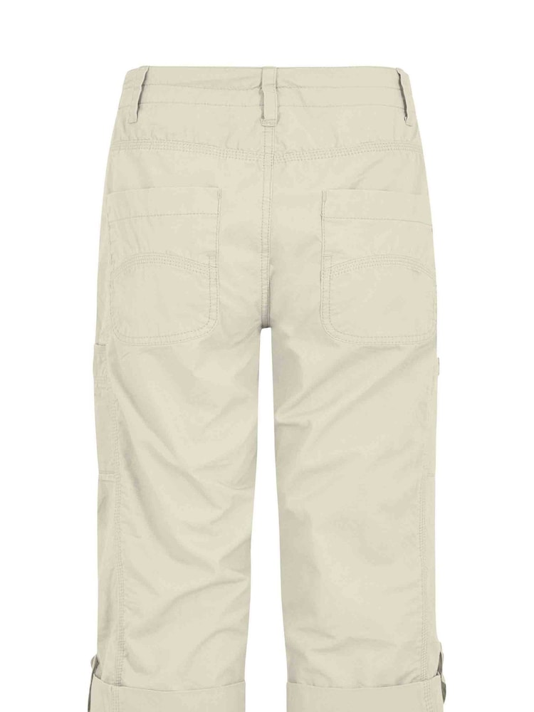 Weird Fish Cream Salena 3/4 Length 100% Cotton Trousers - Image 7 of 7