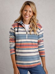 Weird Fish Cream Lana Printed Microfleece Pop Over Fleece - Image 3 of 8