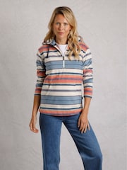 Weird Fish Cream Lana Printed Microfleece Pop Over Fleece - Image 4 of 8