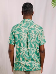Weird Fish Blue Holborn Eco Viscose Printed Short Sleeve Shirt - Image 3 of 7
