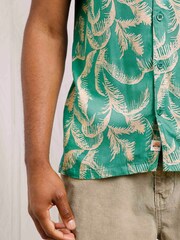Weird Fish Blue Holborn Eco Viscose Printed Short Sleeve Shirt - Image 4 of 7