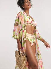 JD Williams Natural Mirage Open Kaftan - Image 3 of 4