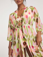 JD Williams Natural Mirage Open Kaftan - Image 4 of 4