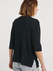 JD Williams Black Boxy Jumper - Image 2 of 4
